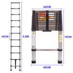 Stalowa Teleskopowa Drabina 3.2m – Wytrzymała i Stabilna
