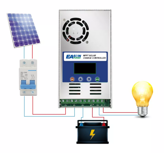 MPPT Regulator Kontroler Ładowarki Słonecznej 12V-48V z Ekranem LCD