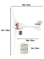Wiatrak Turbina 300W 400W 500W z MPPT kontroler