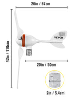 Wiatrak Turbina 300W 400W 500W z MPPT kontroler