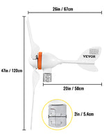 Wiatrak Turbina 300W 400W 500W z MPPT kontroler