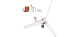 Wiatrak Turbina 300W 400W 500W z MPPT kontroler